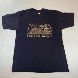 Vintage Single Stitch S. West '92 Art Waves Daytona  FAEA Large Florida shirt
